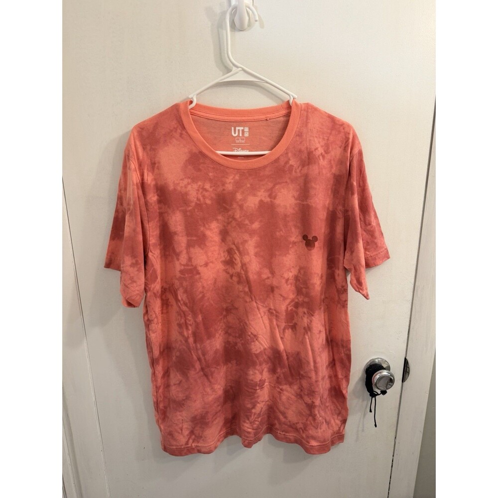 Uniqlo UT Disney Mickey Mouse Pink Tie Dye T-Shirt Size L Unisex Adult